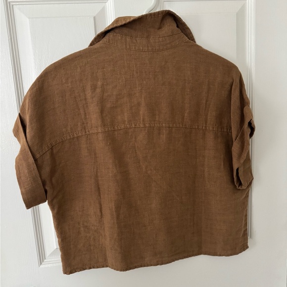 NWOT Banana Republic Linen Cropped Top Small - Picture 4 of 4